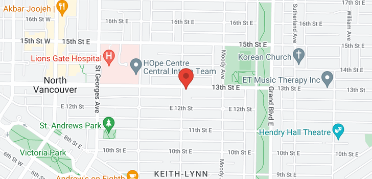 map of 407 160 E 13TH STREET